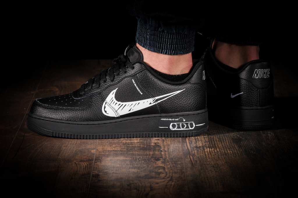 Nike Air Force 1 LV8 Utility Men, White Black White | Graffitishop