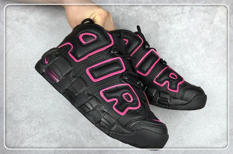 nike more uptempo pink and white