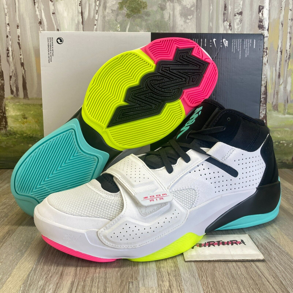 Giày Nike Jordan Zion 2 'White Volt Dynamic Turquoise' DO9161-107