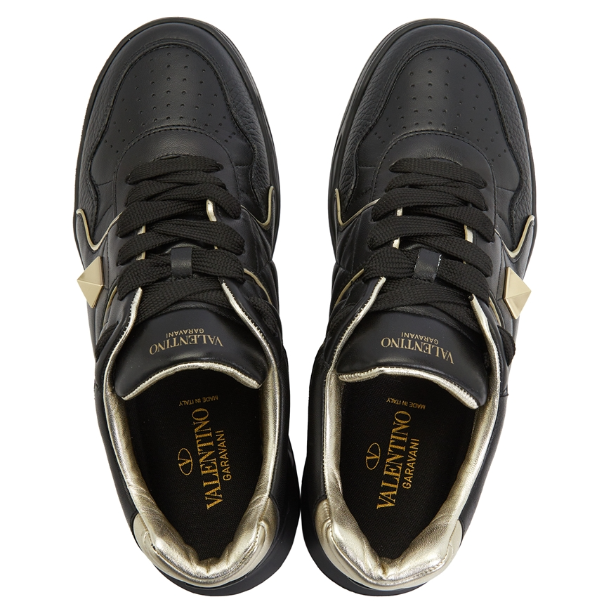Giày Valentino Metallic One Stud 'Black' S0E71RUS-ED6