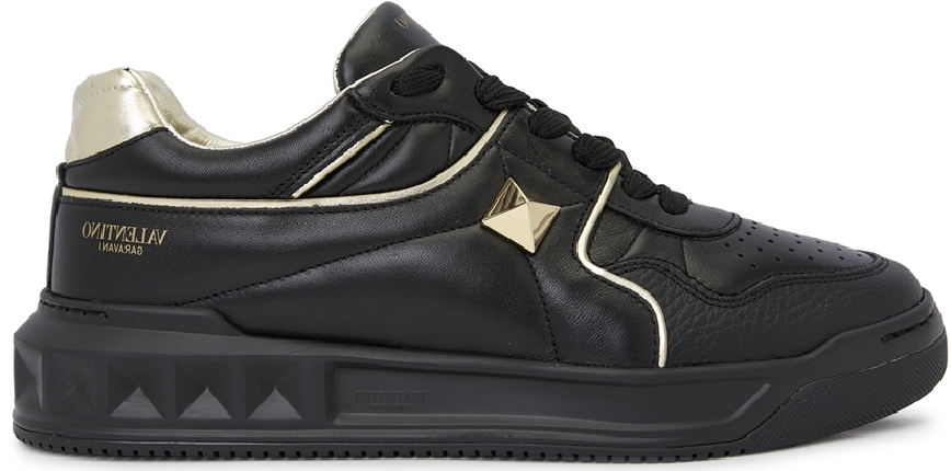 Giày Valentino Metallic One Stud 'Black' S0E71RUS-ED6