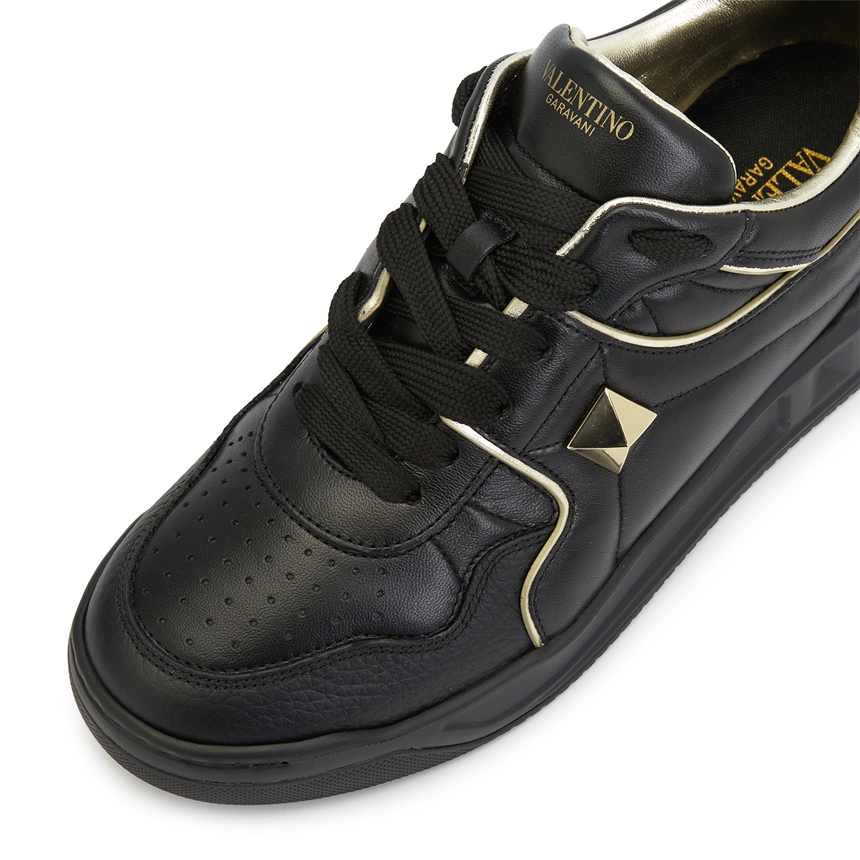 Giày Valentino Metallic One Stud 'Black' S0E71RUS-ED6