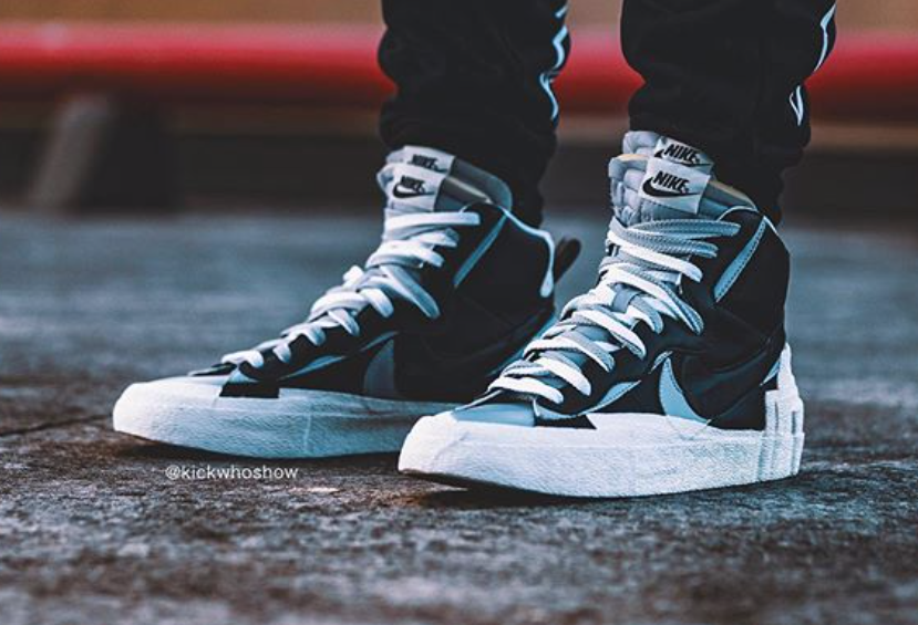 sacai nike blazer black