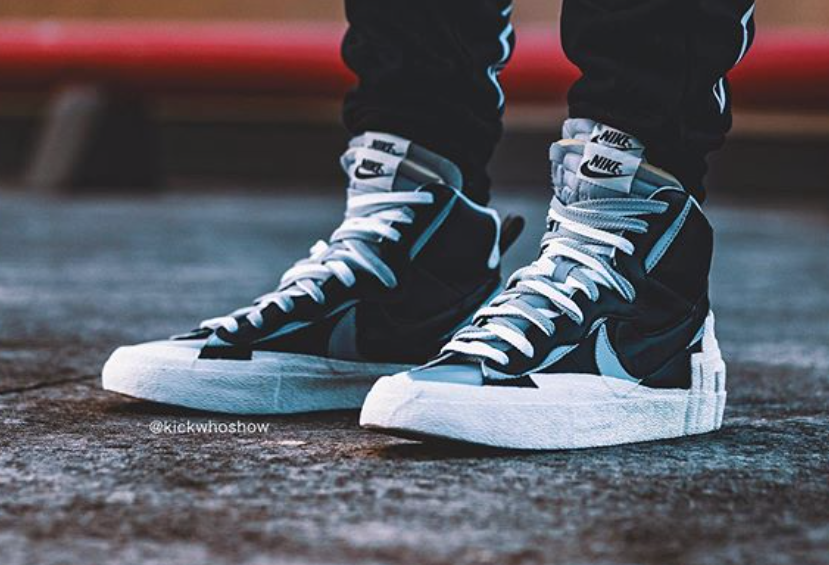 sacai blazer mid black grey