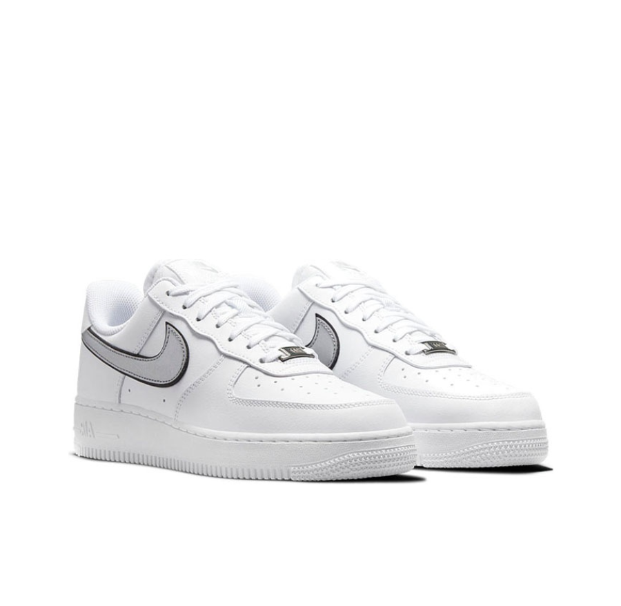 White metallic silver air force 1 Clearance
