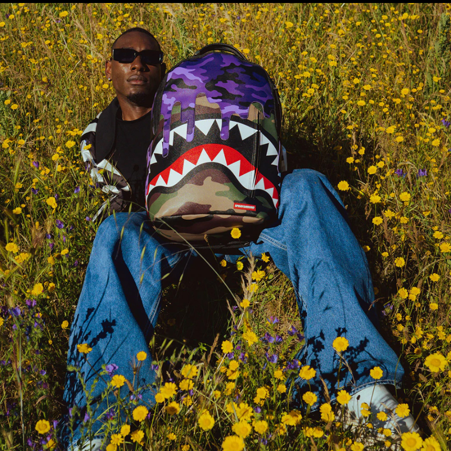 Balo Sprayground Fight Shark Side 'Purple Camo' W0845732