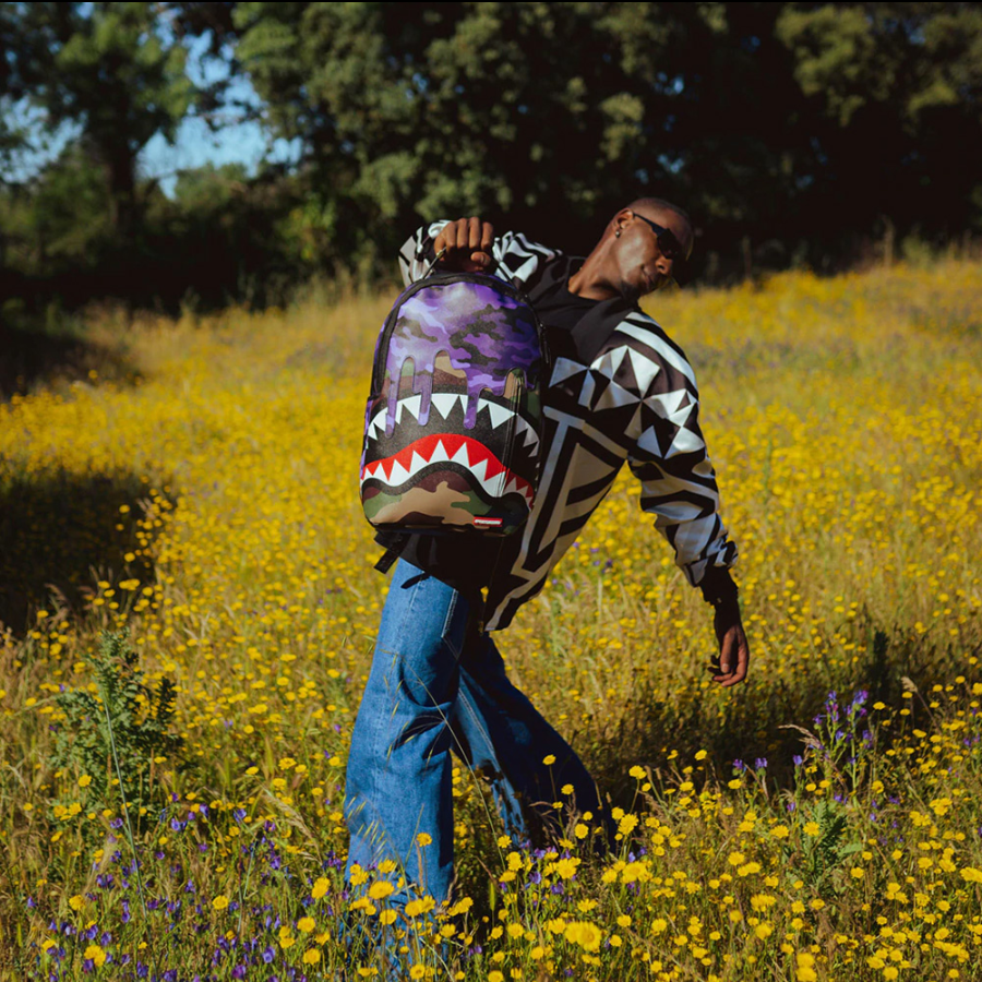 Balo Sprayground Fight Shark Side 'Purple Camo' W0845732