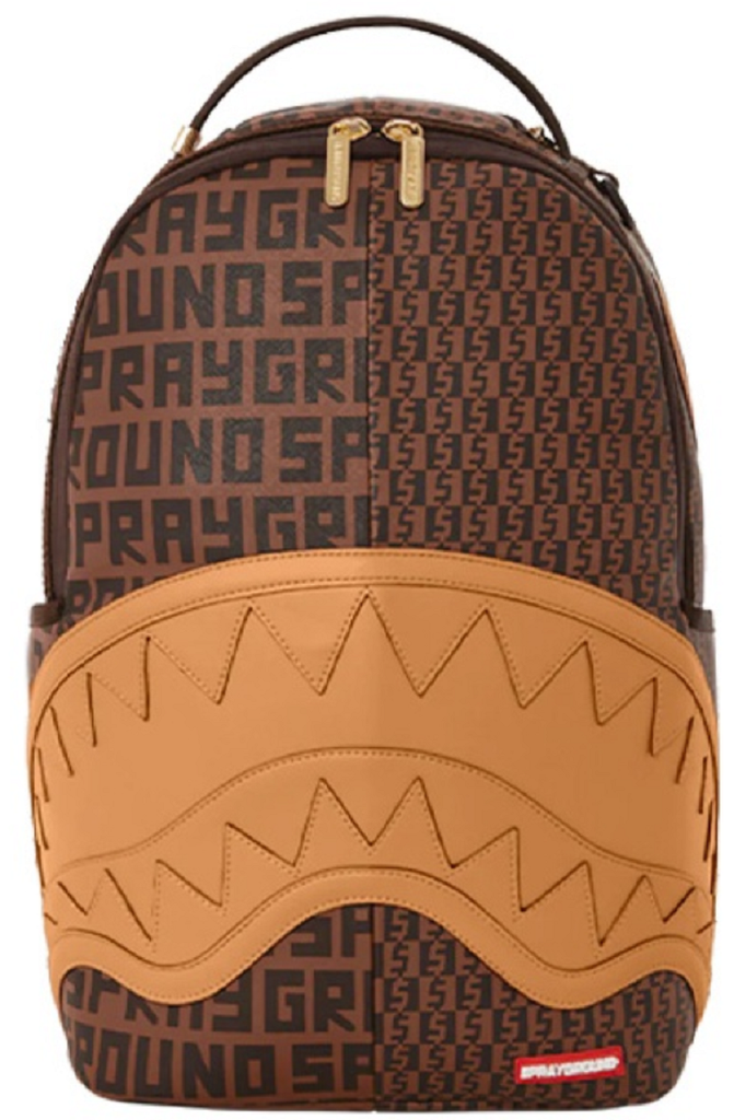 Balo Sprayground Presbyopia Stitching Checkerboard Shark 'Brown' W0835704