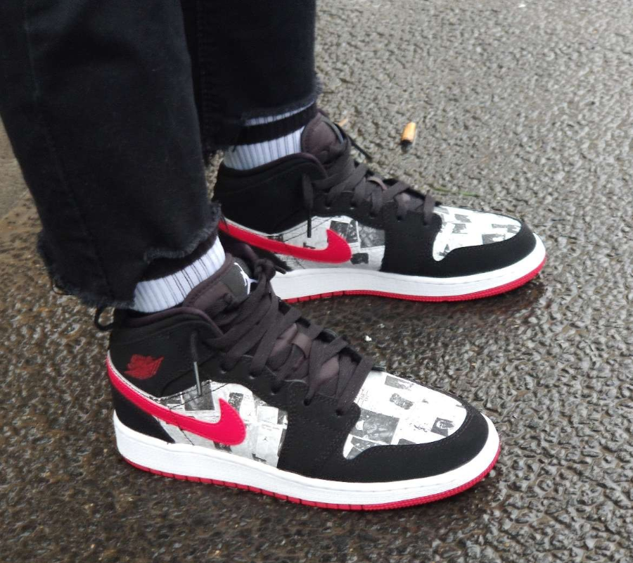 Giày Nike Jordan 1 Mid 'Newspaper Air Times' BQ6931-061