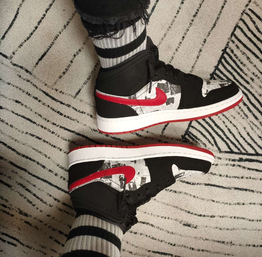 Giày Nike Jordan 1 Mid 'Newspaper Air Times' BQ6931-061