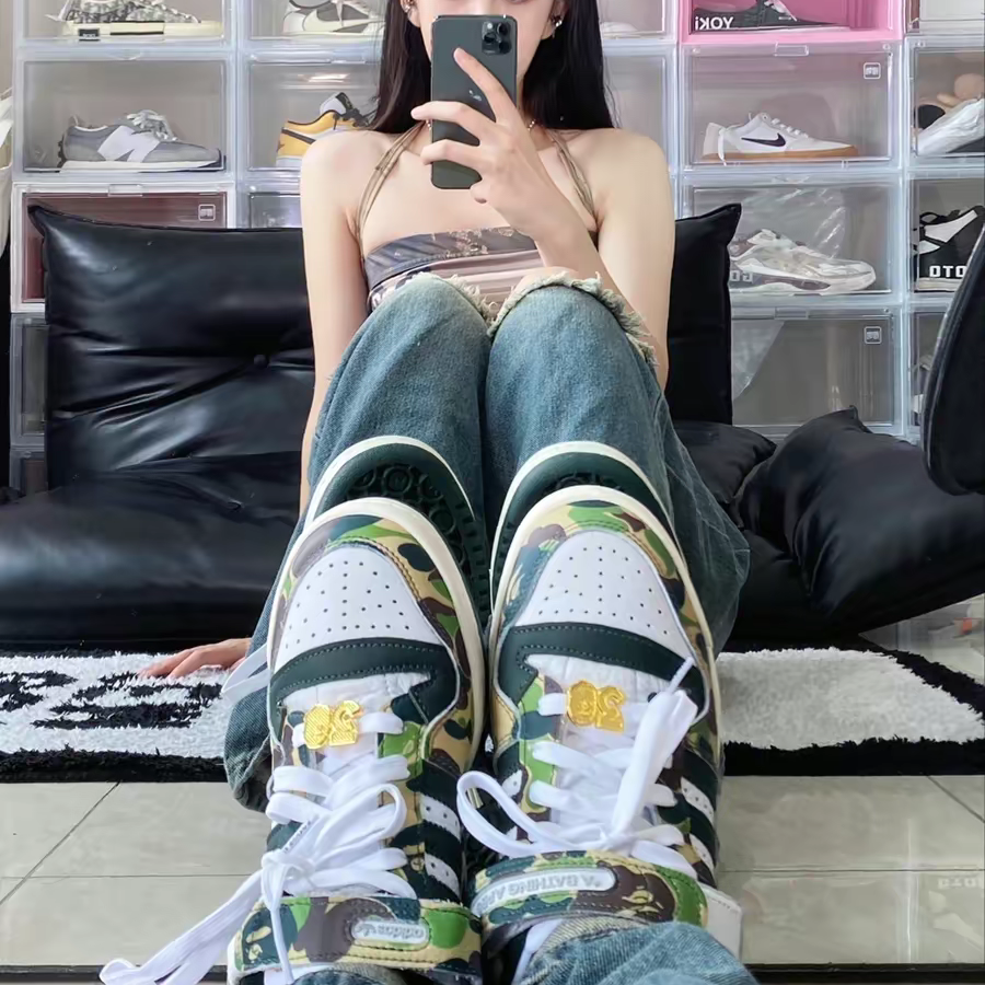 Giày Adidas Forum Low 84 x BAPE '30th Anniversary Green' ID4771