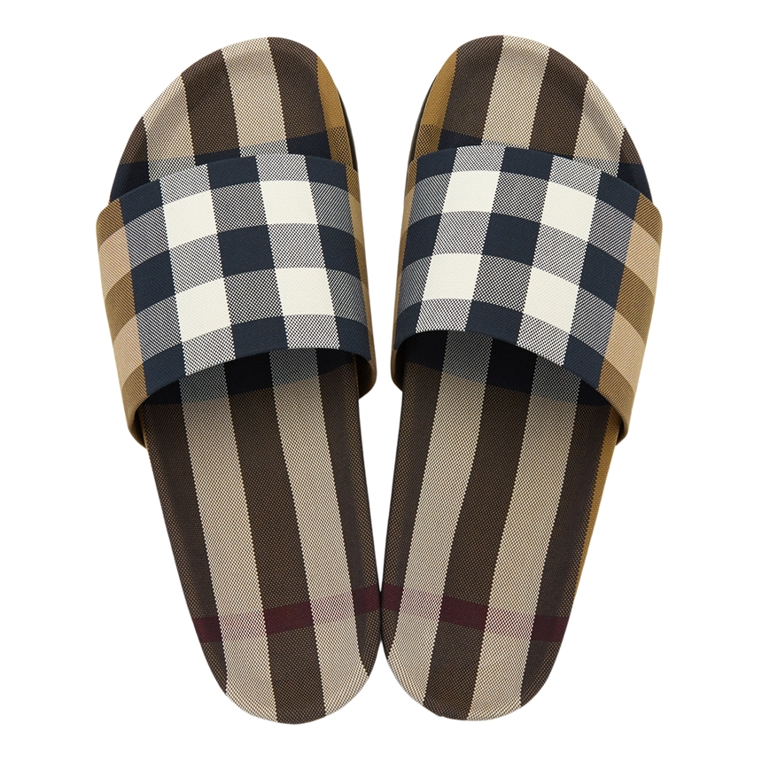 Dép Burberry Check Slide 'Brown' 8049018