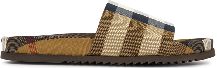 Dép Burberry Check Slide 'Brown' 8049018