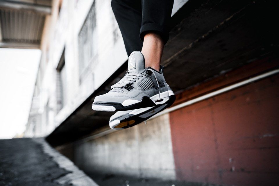 grey jordan 4 mens