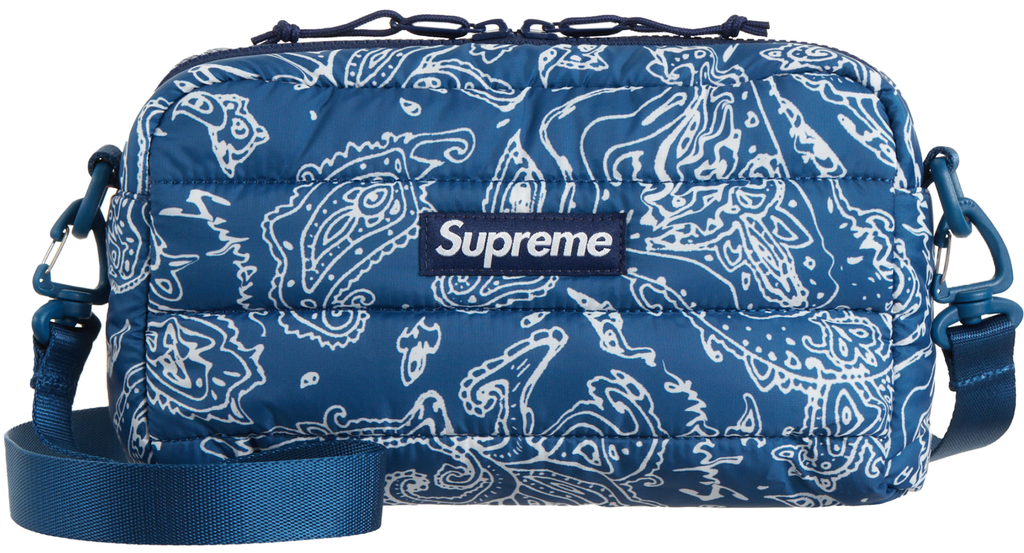 Túi Supreme Puffer Side Bag 'Blue Paisley'