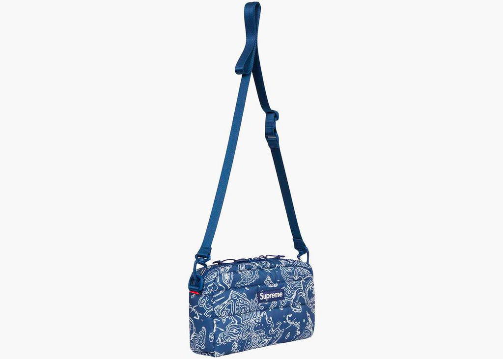 Túi Supreme Puffer Side Bag 'Blue Paisley'