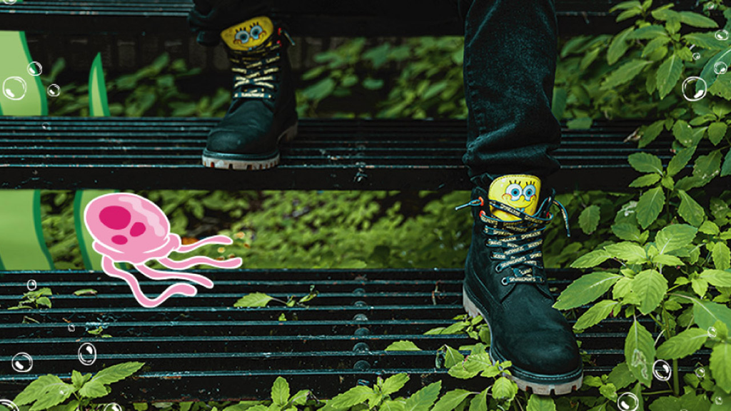 Spongebob timberland boots black Clearance