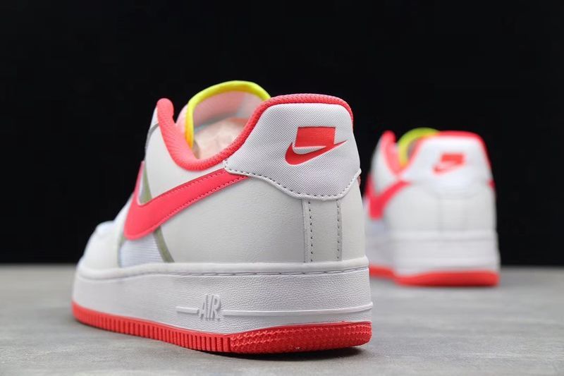 nike air force 1 low transparent white crimson