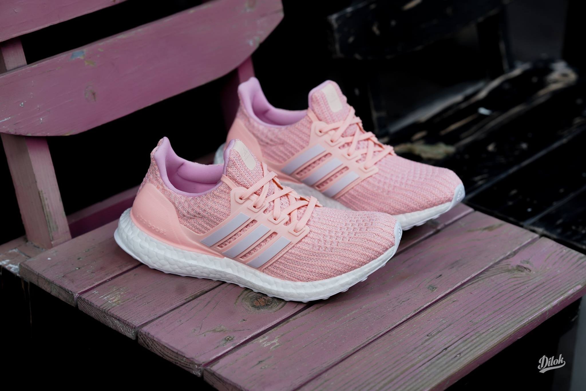 Adidas Ultraboost Women Pink White F36126 Uk4 100%