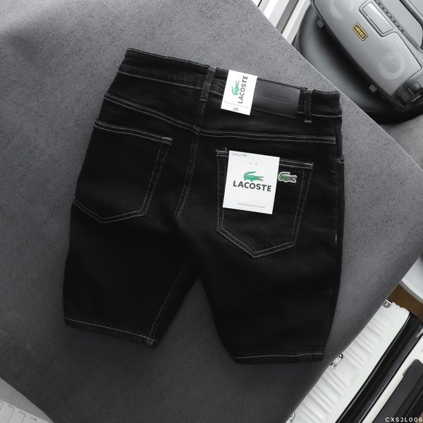  QUẦN SHORT JEAN L.C ĐEN CHỈ NỔI 