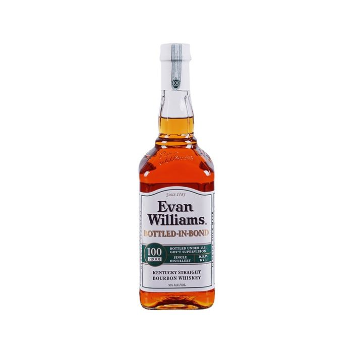 Rượu Whiskey Label Trắng 100 Proof Evan Williams 50% 750Ml