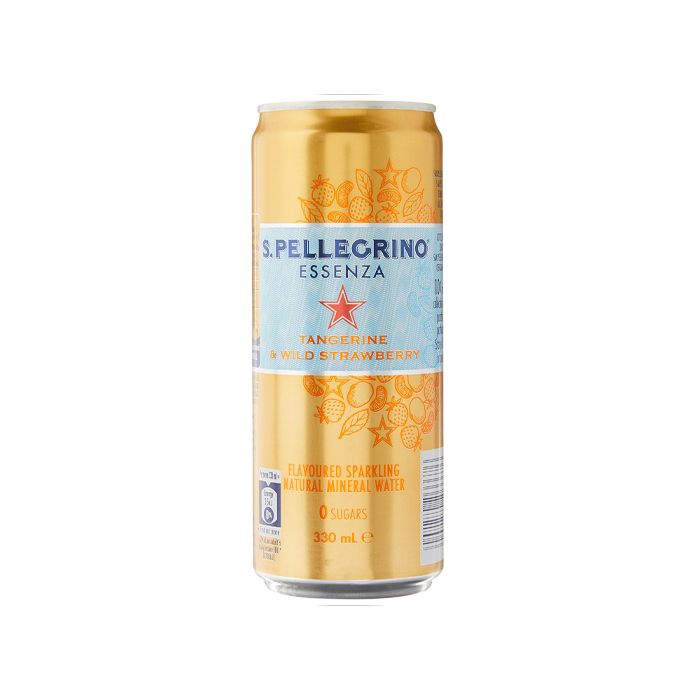 Nước Khoáng Có Gaz Vị Quýt Và Dâu Rừng San Pellegrino 330Ml- 