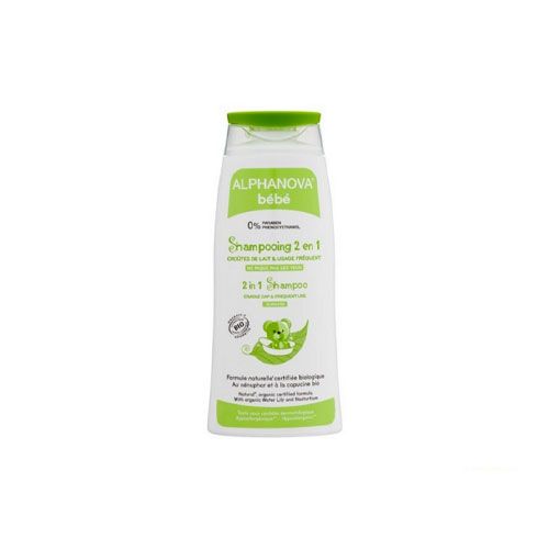 Dầu Gội Hữu Cơ Cho Bé 2 Trong 1 Alphanova Bebe 200Ml- 