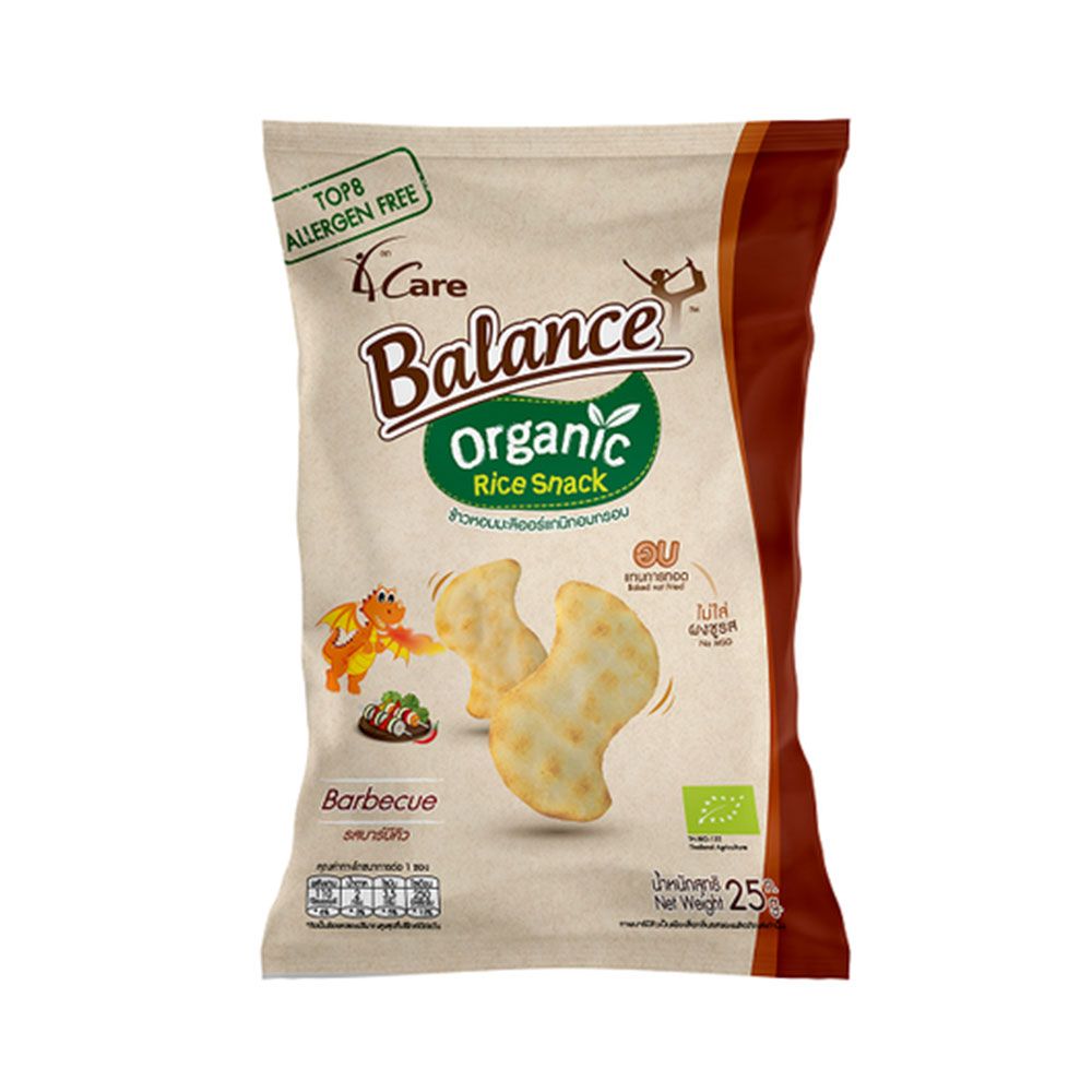 Bánh Snack Gạo Hữu Cơ Vị Bbq 4Care Balance 25G- 