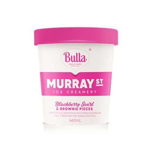 Blackberry Swirl & Brownie Pieces Bulla 460Ml