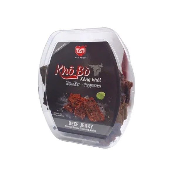 Beef Jerky Peper Natural Smocked Flavouring Added Tam Food 100G