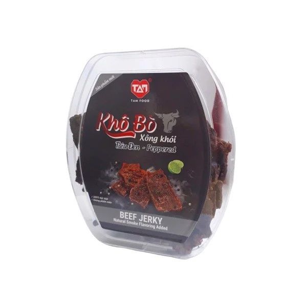 Beef Jerky Peper Natural Smocked Flavouring Added Tam Food 100G