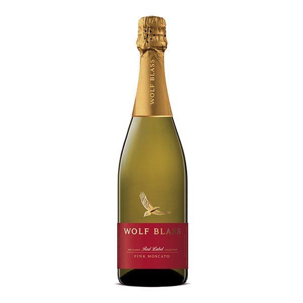 Rượu Vang Nổ Pink Moscato Nhãn Đỏ Wolf Blass 750Ml- 