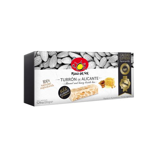 Kẹo Nougat Với Hạnh Nhân Và Mật Ong Plaza Del Sol 150G- 