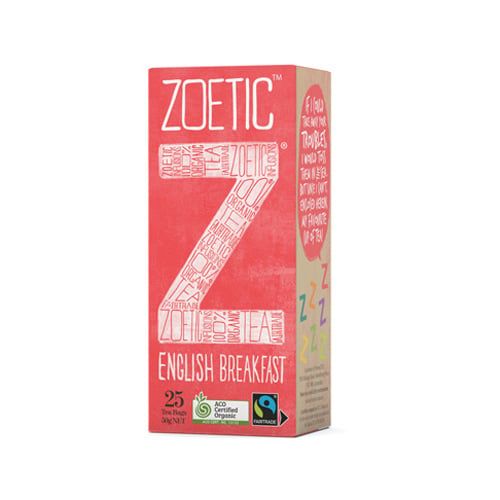 Organic English Breakfast Tea Bags Zoetic