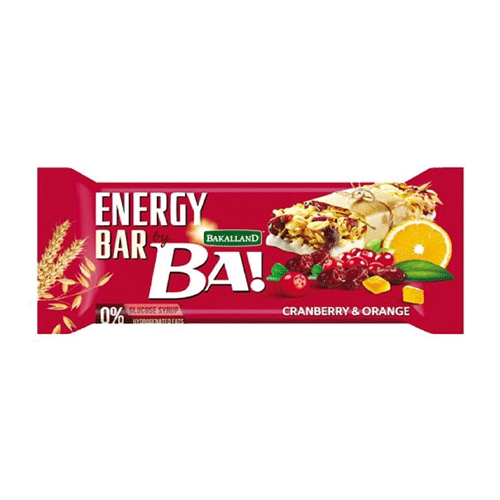 Energy Bar Cranberry & Orange Bakalland 40G