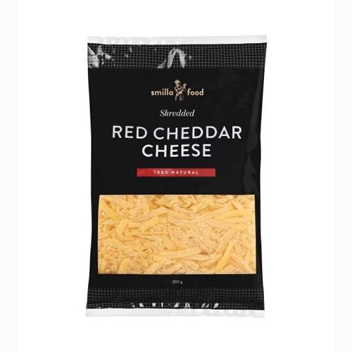 Shredded Red Cheddar Cheese Smilla 200G- 