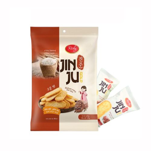 Jinju Gold Rice Crackers Bbq Beef Flavor Richy 134.4G- 