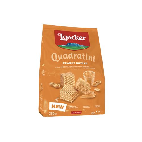 Quadratini Peanut Butter Loacker 125G- 