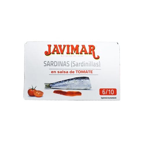 Canned Sardine In Tomatoes Sauce 6/10Pcs Javimar 90G