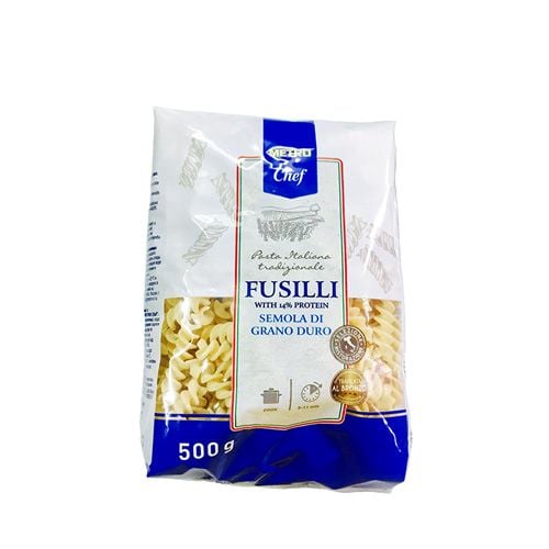 Nui Xoắn Fusilli 14% Protein Metrochef 500G