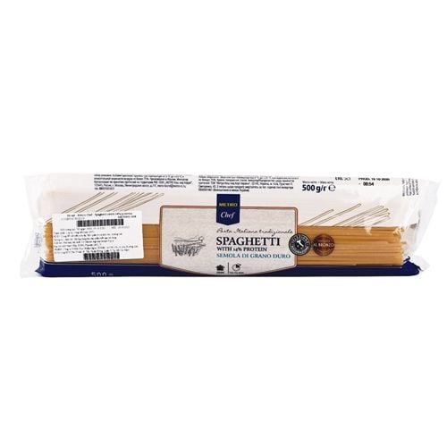 Mì Sợi Spaghetti 14% Protein Metrochef 500G