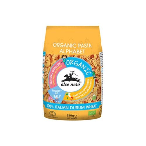 Nui Hữu Cơ Bảng Chữ Cái Ba Màu Alce Nero 250G