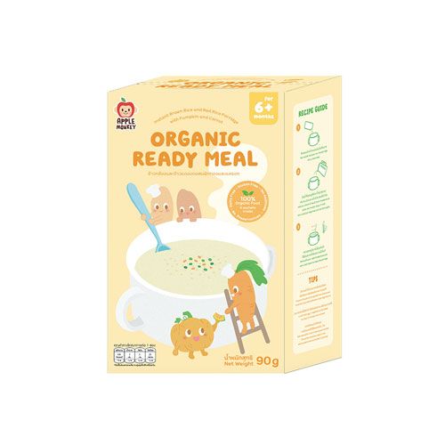 Organic Ready Meal Pumpkin Carrot Apple Monkey 6X15G