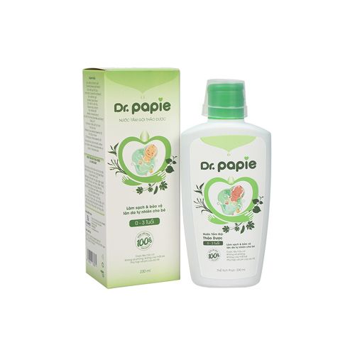 Nước Tắm Gội Thảo Dược Cho Bé Dr.Papie 230Ml- 