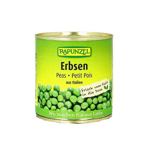Canned Organic Peas Rapunze 340G