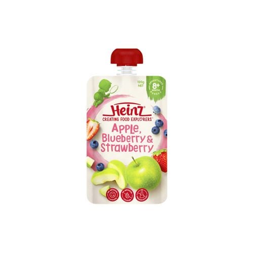 Mixed Puree Apple , Strawberry & Blueberry Heinz 120G