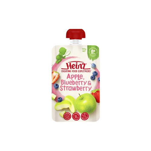 Mixed Puree Apple , Strawberry & Blueberry Heinz 120G