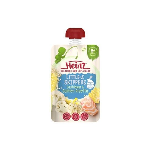 Hỗn Hợp Nghiền Vị Gạo Lứt, Súp Lơ & Cá Hồi Heinz 120G
