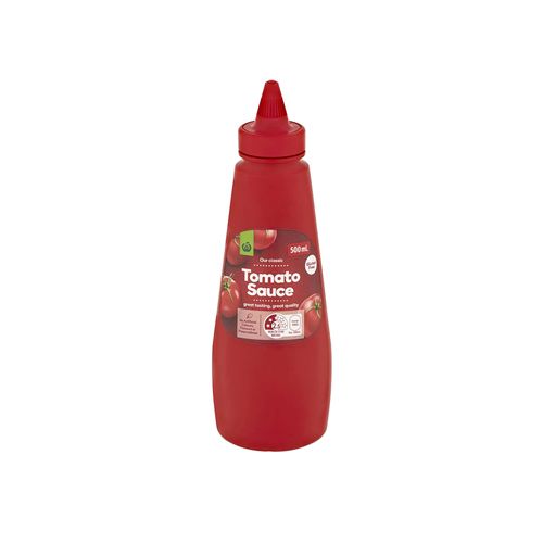 Tomato Sauce Squeeze Woolworth 500Ml- 