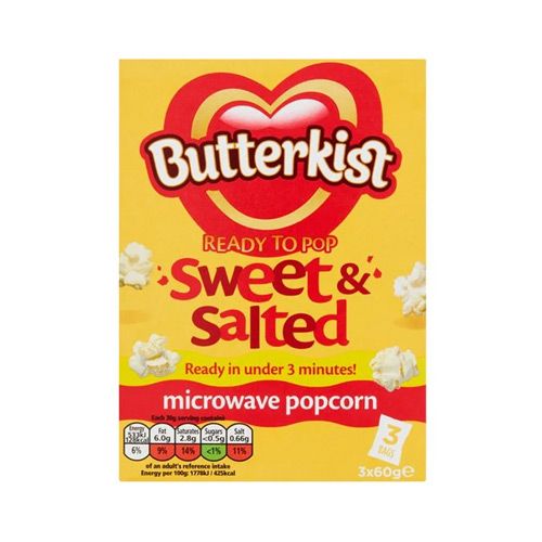 Microwave Porcorn Sweet & Salted Butterkist 60Gx3Pcs- 